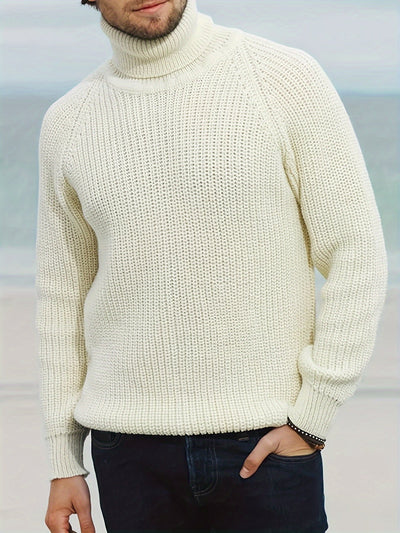 Jacob | Men Solid Ribbed Turtleneck Sweater