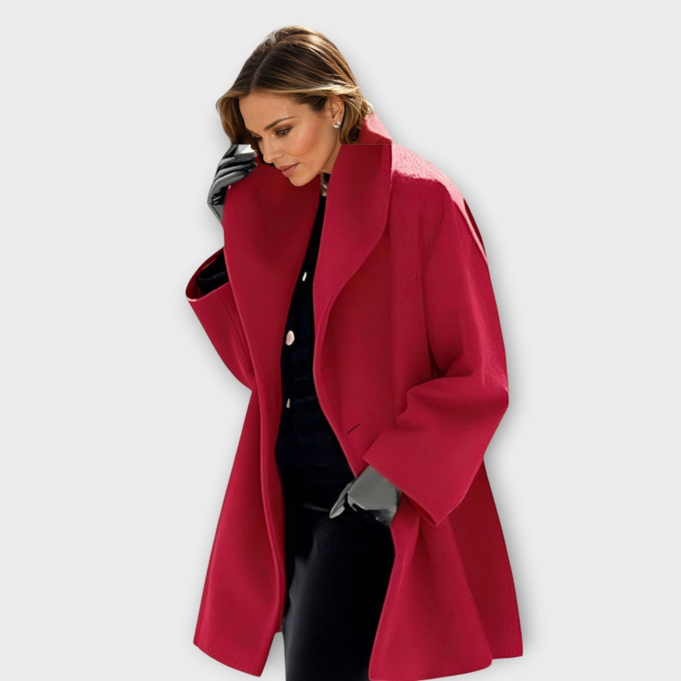 Maria | Oversized Winter Coat with Wide Collar for Women