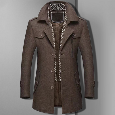 Patrick | Men’s Double Breasted Military Style Overcoat
