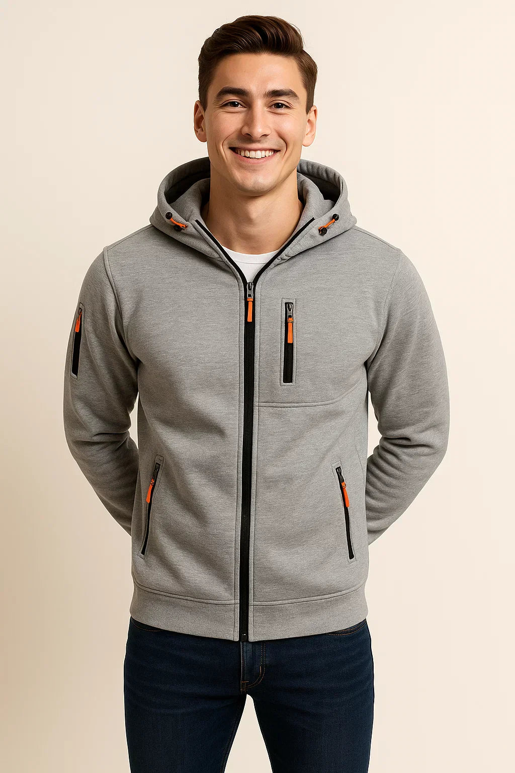 Sean | Men’s Casual Zip Front Hoodie