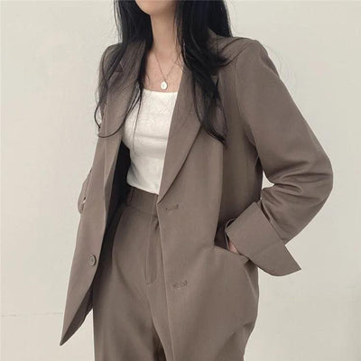Hailey | Women’s Tailored Suit Set with Long Blazer