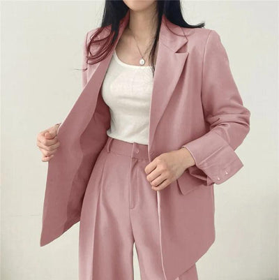 Hailey | Women’s Tailored Suit Set with Long Blazer