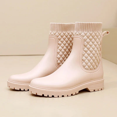 Emma | Women’s Trendy Knit-Side Ankle Boots