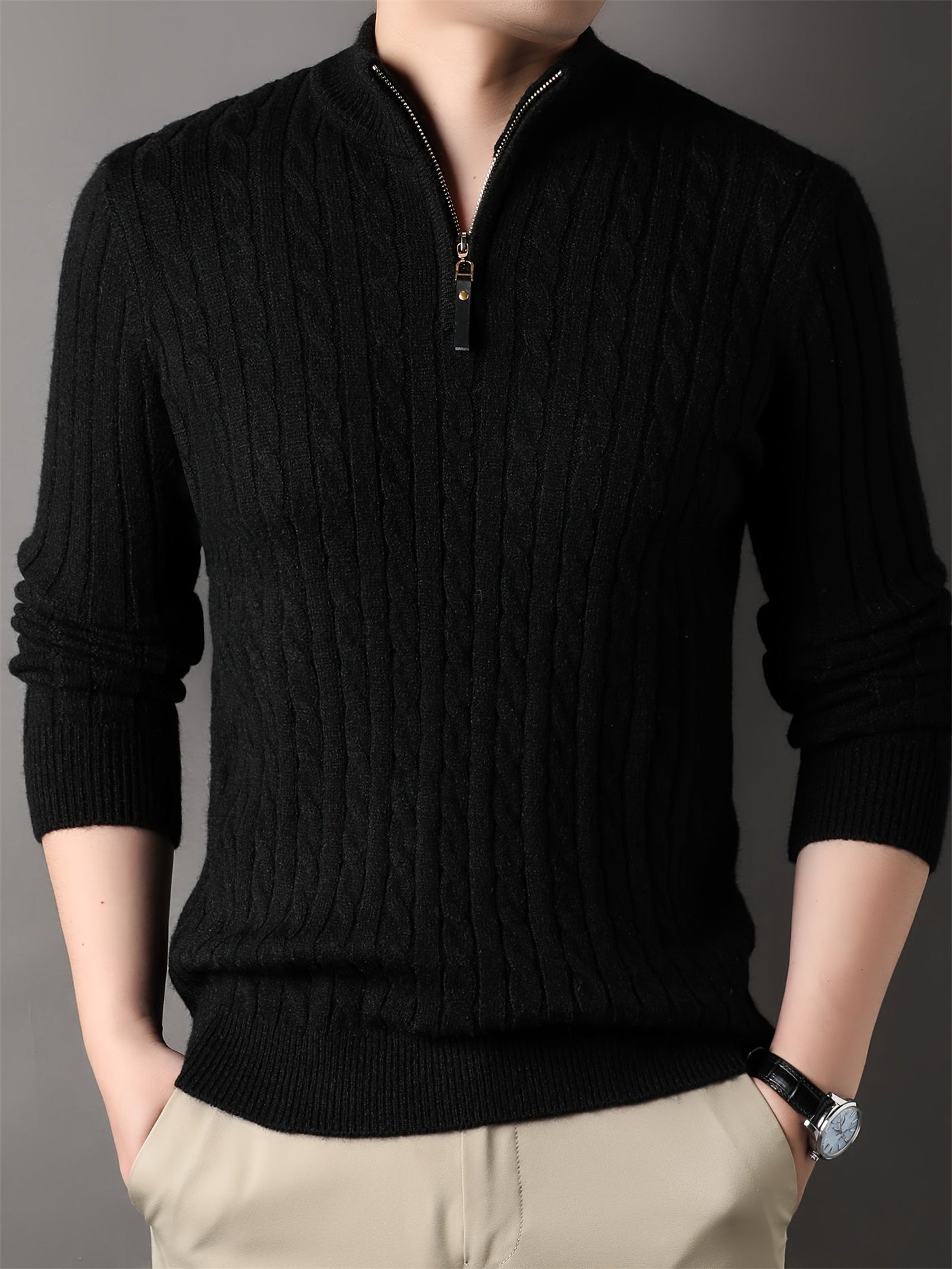 Jayden | Men Ribbed Pattern Warm Winter Sweater