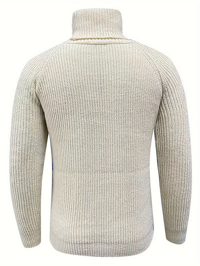 Jacob | Men Solid Ribbed Turtleneck Sweater
