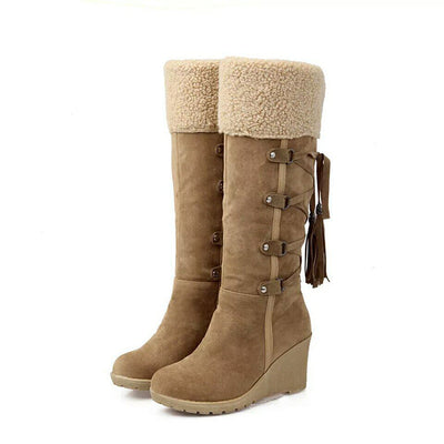Ella | Women’s Knee High Wedge Winter Boots