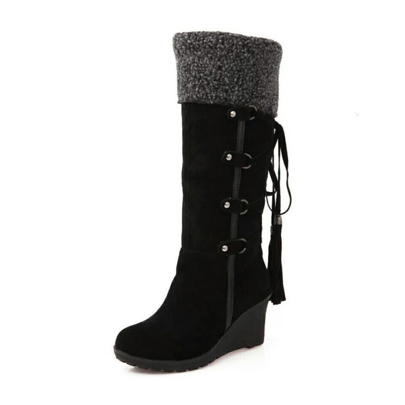 Ella | Women’s Knee High Wedge Winter Boots