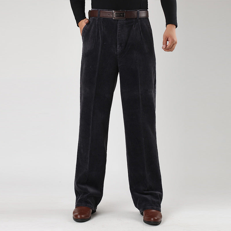 Brandon | Men's Casual High-Waist Pleated Pants