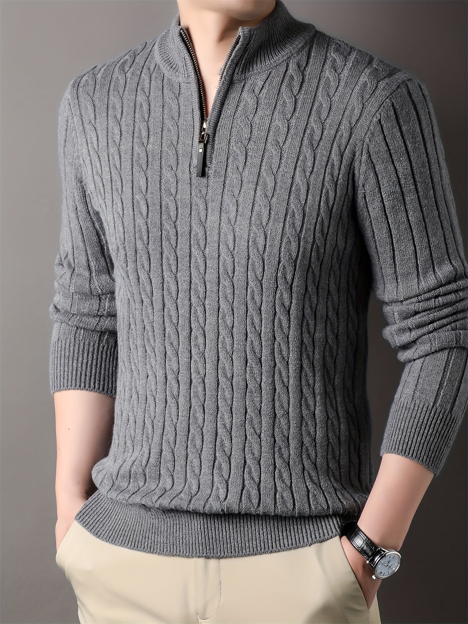 Jayden | Men Ribbed Pattern Warm Winter Sweater
