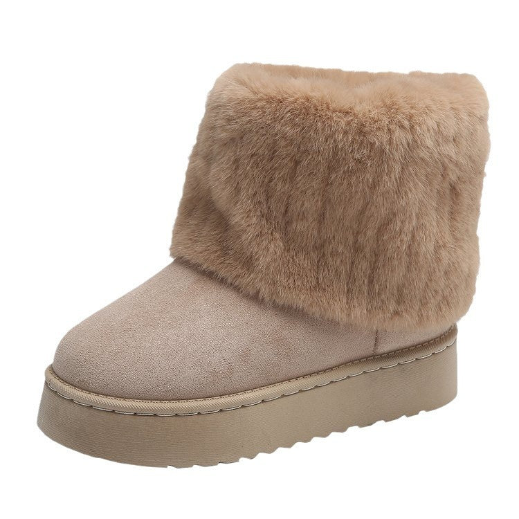 Madison | Women's Winter Fur Trim Ankle Boots