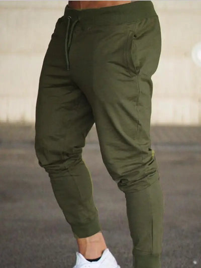 John | Men Casual Drawstring Elastic Waist Pants