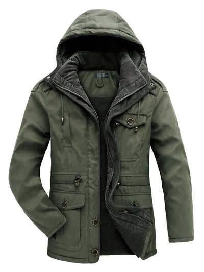 Alexander | Men’s Warm Thick Hooded Utility Jacket