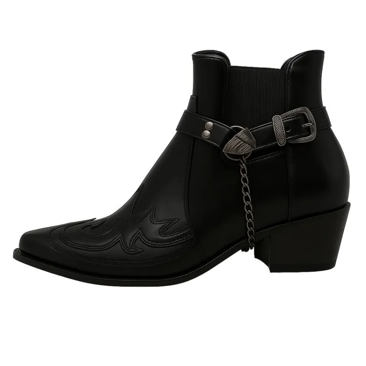 Andrew | Men's Winter Western Boots With Buckle Style