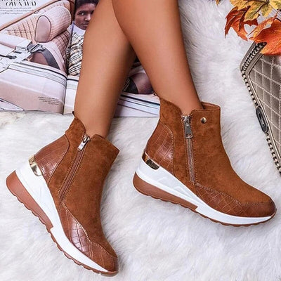 Kylie | Stylish Winter Zip-Up Ankle Boots