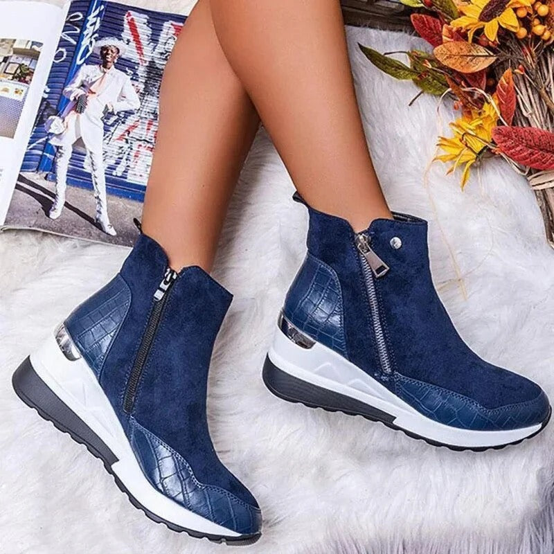 Kylie | Stylish Winter Zip-Up Ankle Boots