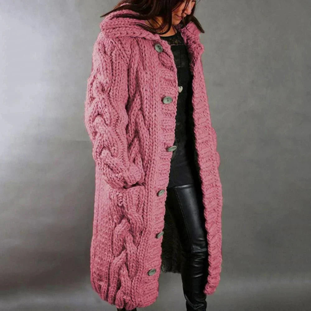 Jennifer | Women’s Winter Cozy Long Cable Knit Cardigan