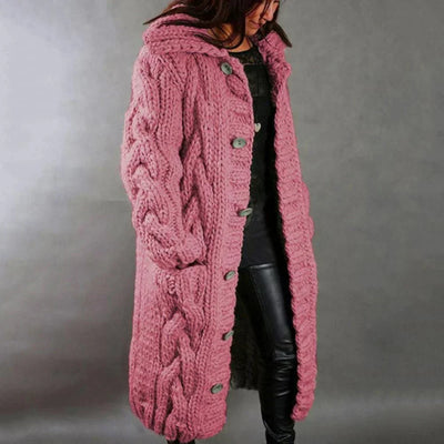 Jennifer | Women’s Winter Cozy Long Cable Knit Cardigan