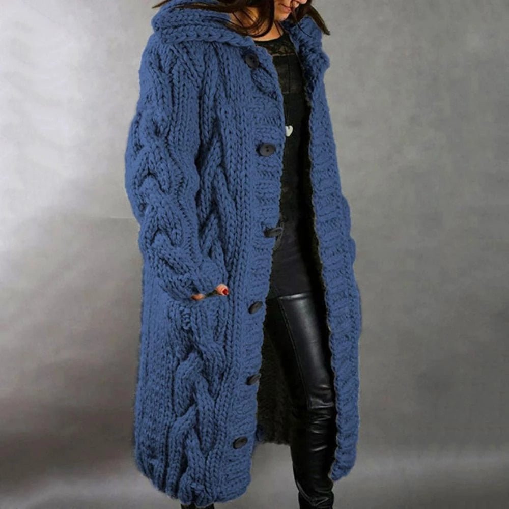 Jennifer | Women’s Winter Cozy Long Cable Knit Cardigan