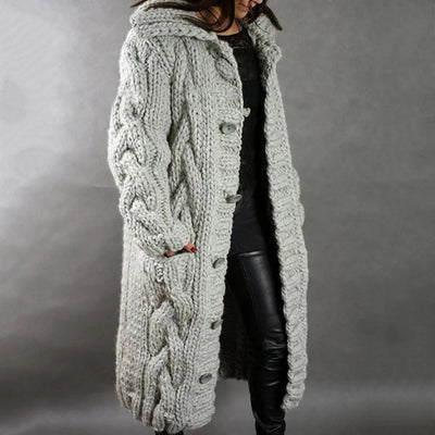 Jennifer | Women’s Winter Cozy Long Cable Knit Cardigan