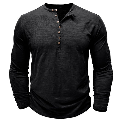 Justin | Men's Long-Sleeve Henley Shirt