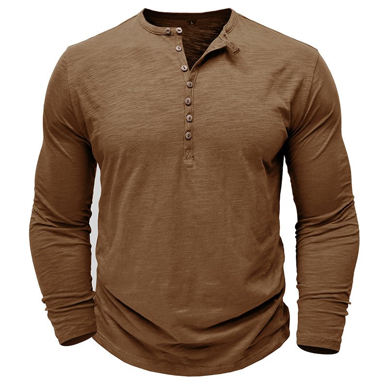 Justin | Men's Long-Sleeve Henley Shirt