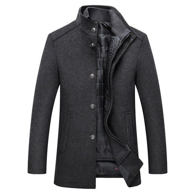 Jaxon | Stand Collar Button Up Winter Jacket Men