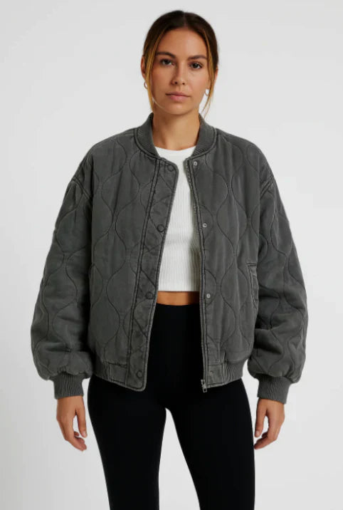 Samantha | Women’s Quilted Casual Winter Bomber Jacket