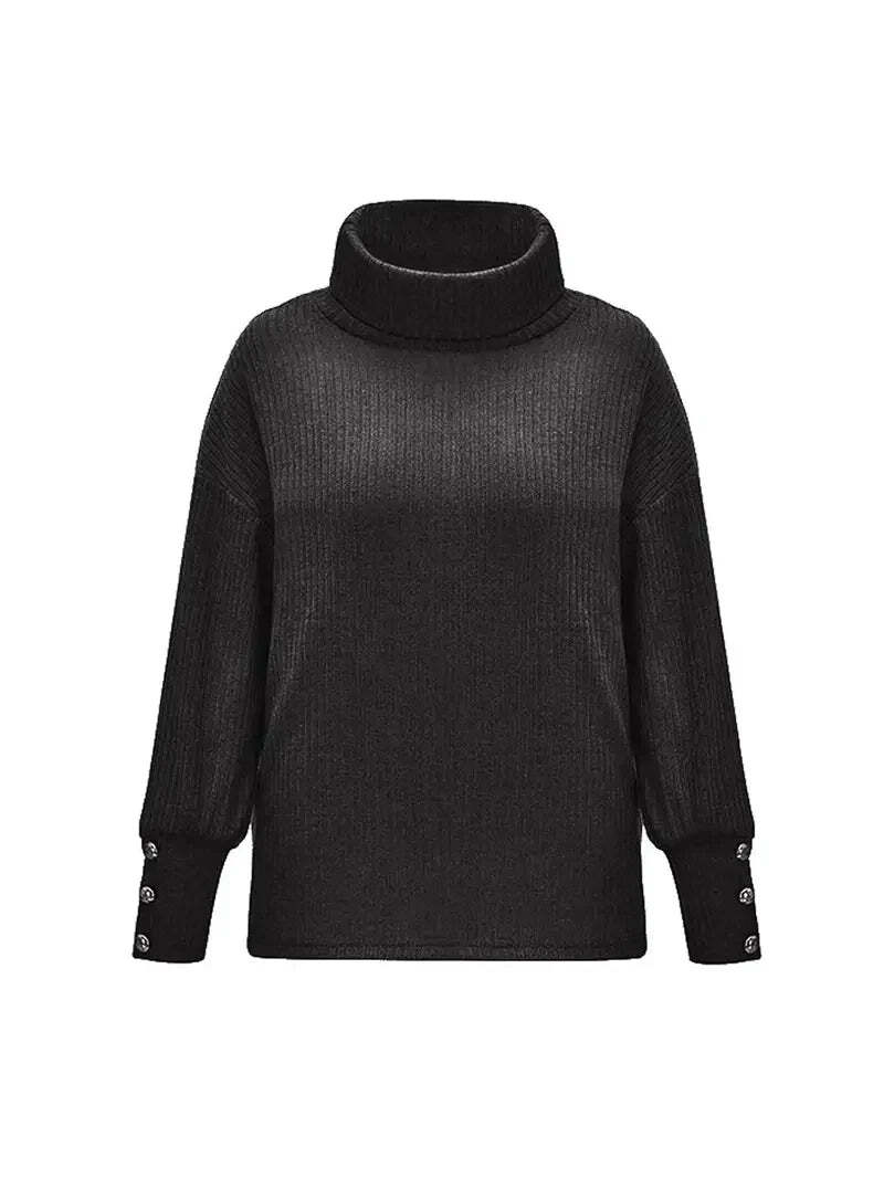 Audrey | Women’s Winter Ribbed Cowl Neck Sweater