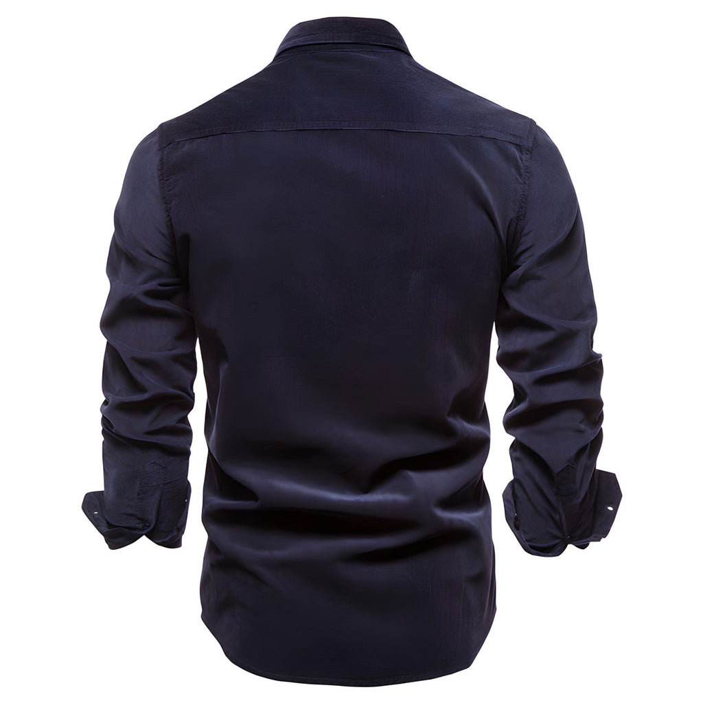 Adam | Men’s Casual Military Style Long Sleeve Shirt