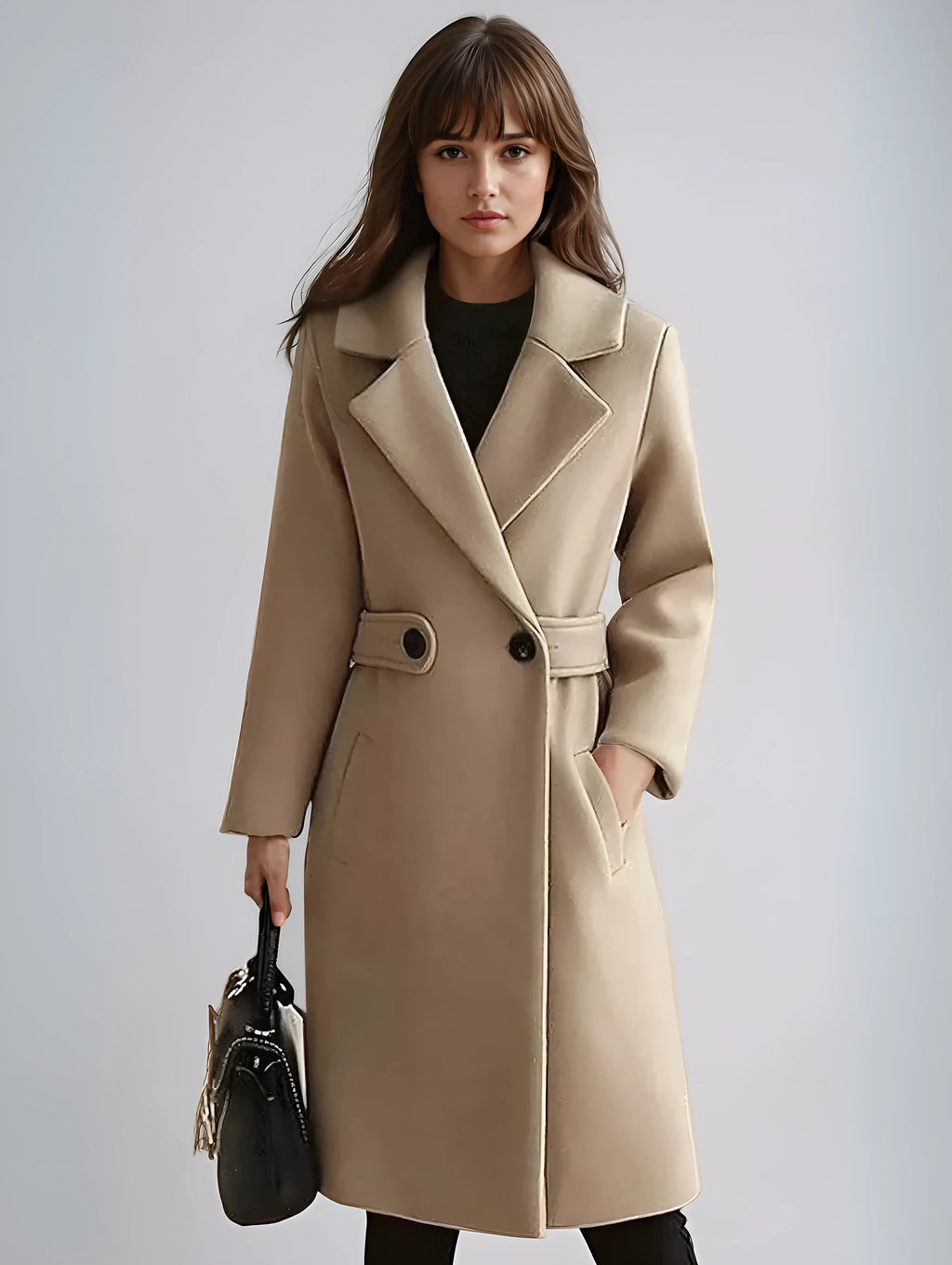 Sydney | Women’s Formal Long Sleeve Belted Winter Coat