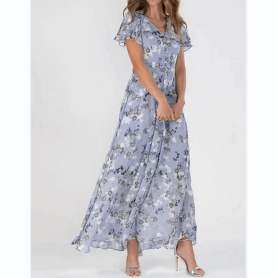 Grace | Women’s Short Sleeve Long Floral Dress
