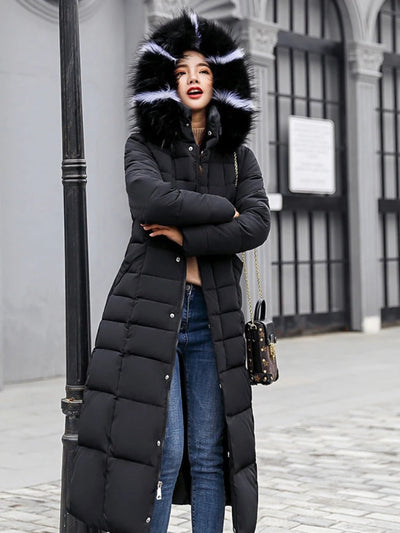 Grace | Women’s Belted Long Winter Puffer Coat
