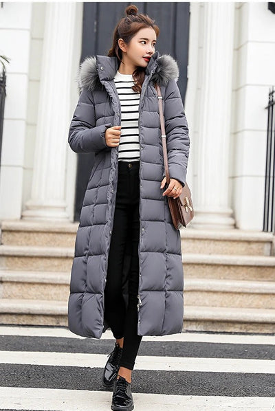 Grace | Women’s Belted Long Winter Puffer Coat