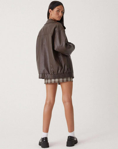 Ruby | Women’s Oversized Leather Bomber Jacket